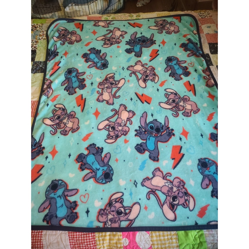 The Northwest Disney Lilo & Stitch Angel Squeezy Silk Touch Throw Blanket 50x60